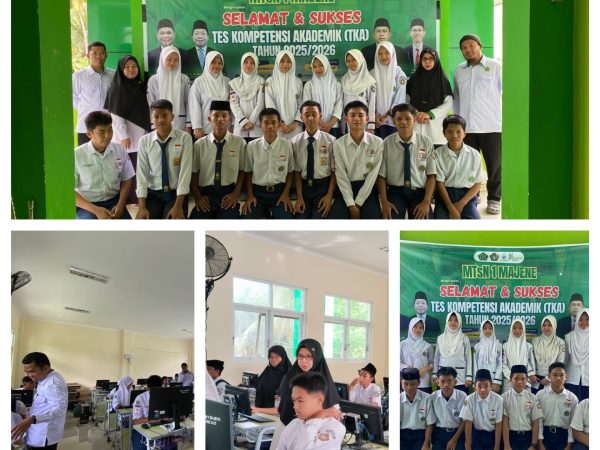 Siswa MTsN 1 Majene Antusias Ikuti Gladi Bersih Tes Kompetensi Akademik (TKA) 2025/2026